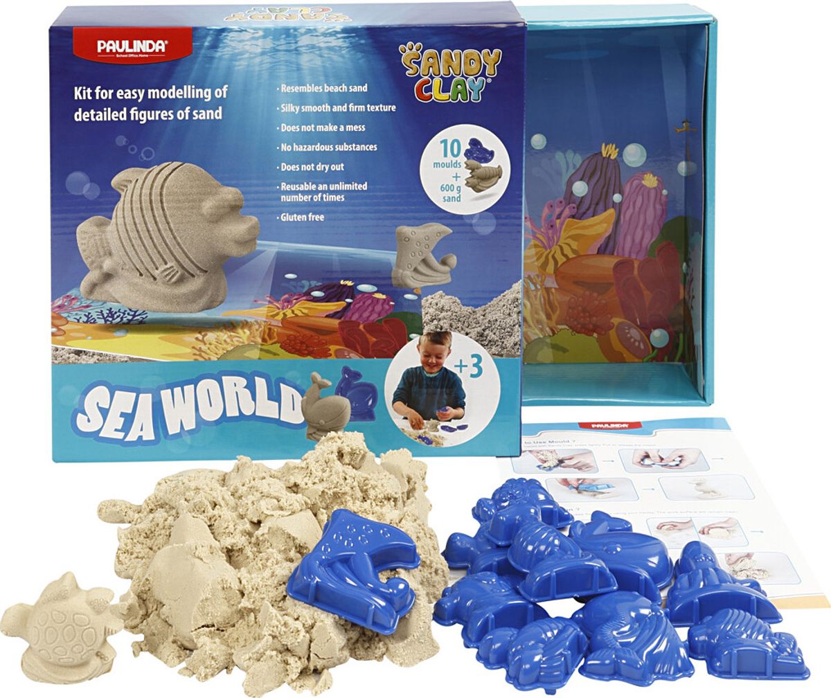 Sandy Clay - Sea World Modellervoks Legesæt - Natur