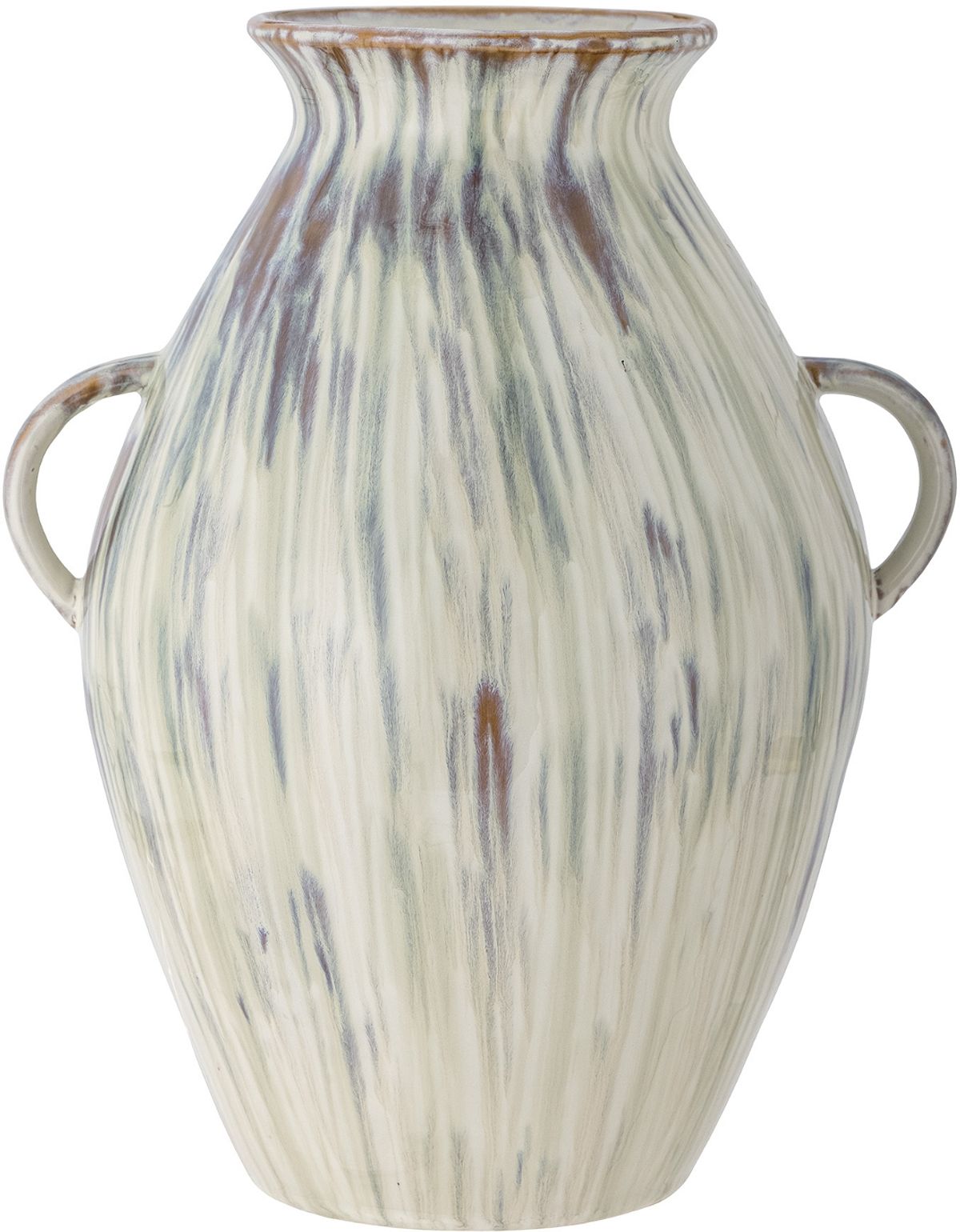 Sanella, Vase, grøn, H28,5x35,5 cm, stentøj