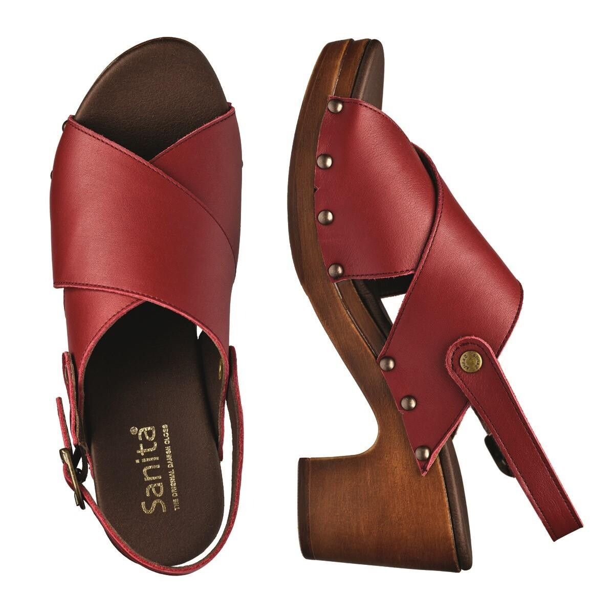 Sanita Non Wood Sia Sandal Rød, Størrelse: 36, Dame