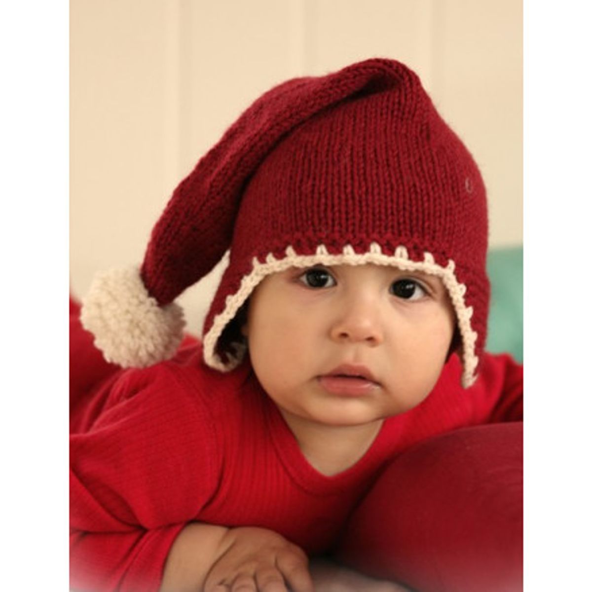 Santa Baby by DROPS Design - Baby nissehue Strikkeopskrift str. 1/3 md - 2 år