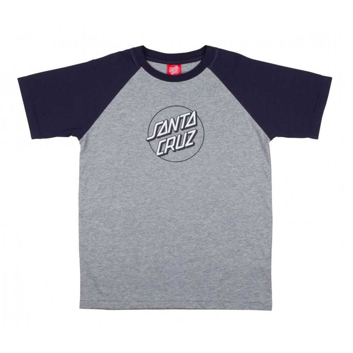 Santa cruz Youth Opus Dot Raglan T-Shirt Grå Melange/Navy