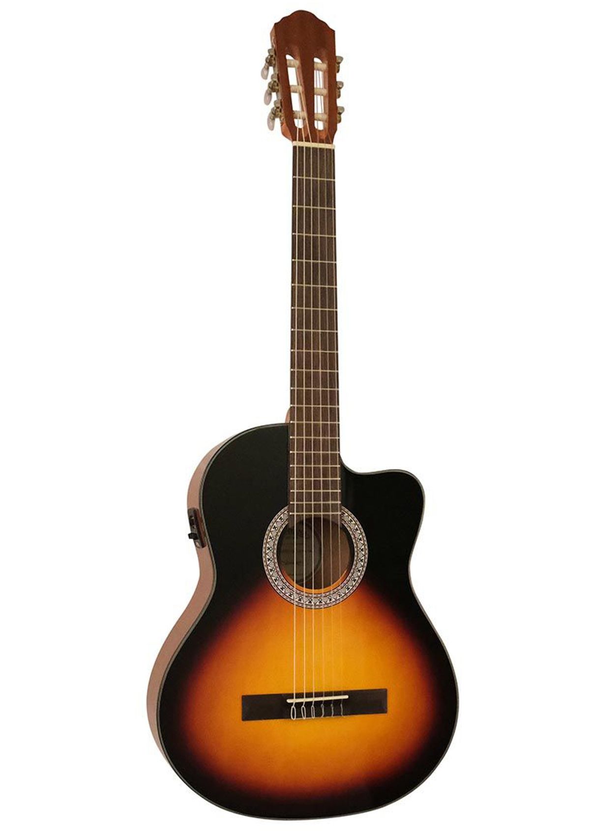 Santana B8 EQ CW v2 klassisk 4/4 guitar med pickup og tuner - HG Sunburst