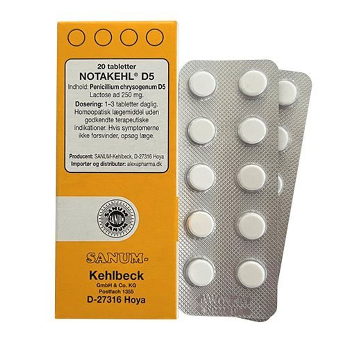 Sanum Notakehl tabletter D5, 20tab / 250mg