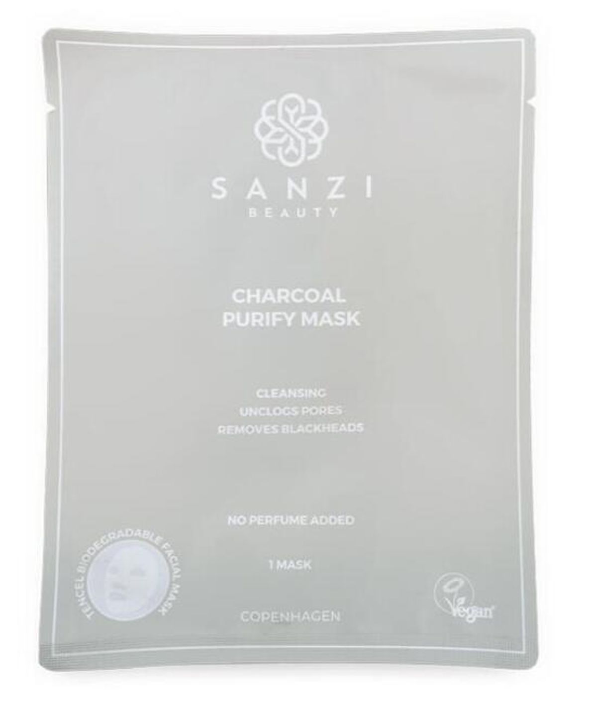 Sanzi Beauty Charcoal Purify Mask, 1stk, 25ml.