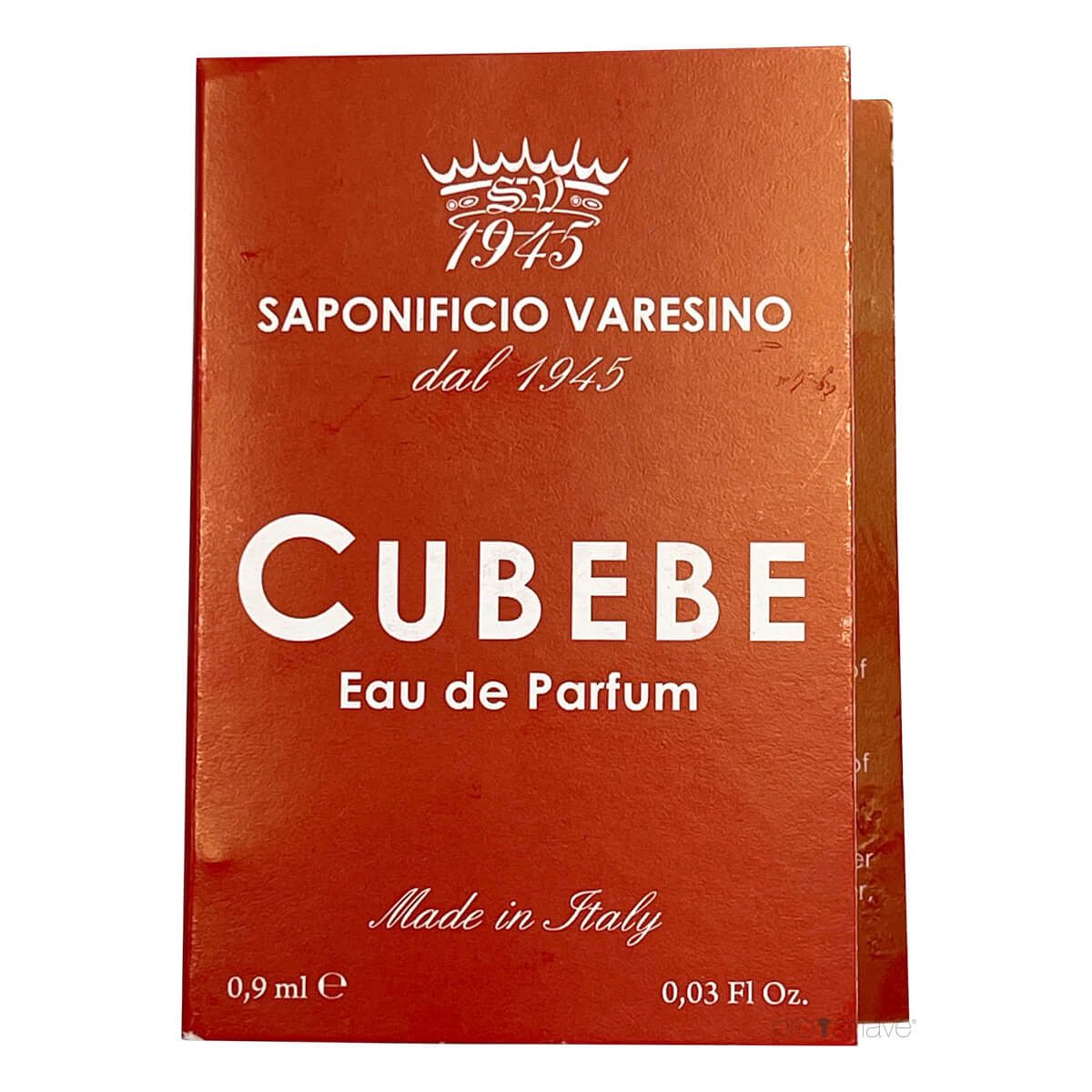 Saponificio Varesino Eau de Parfum, Cubebe, Sample, 0.9 ml.