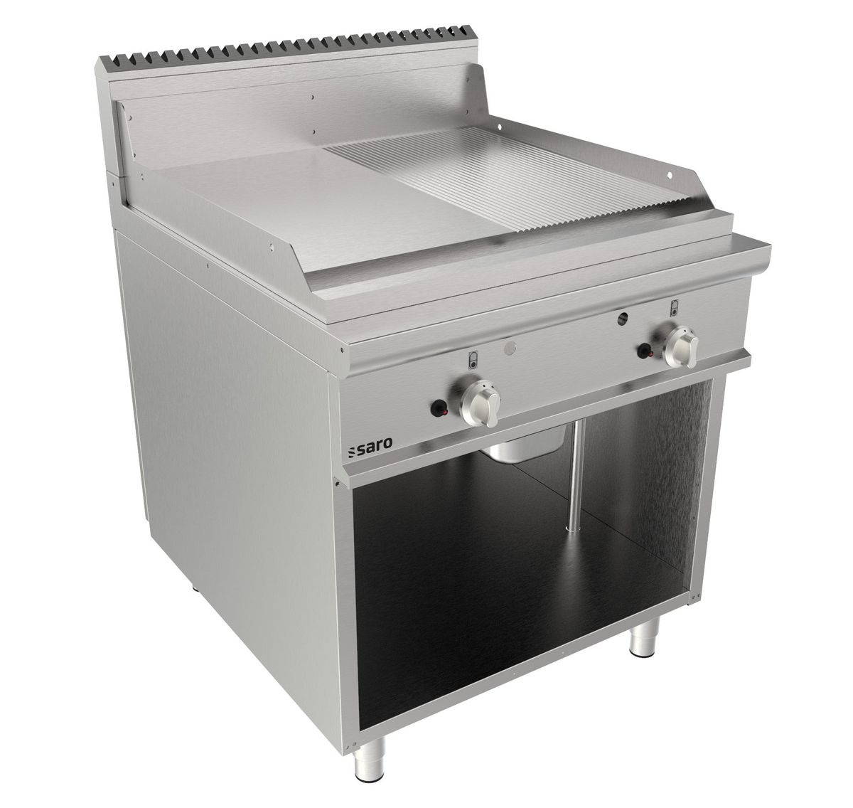 SARO Gas grillplade med underbord - model LQ / FTG4BAM