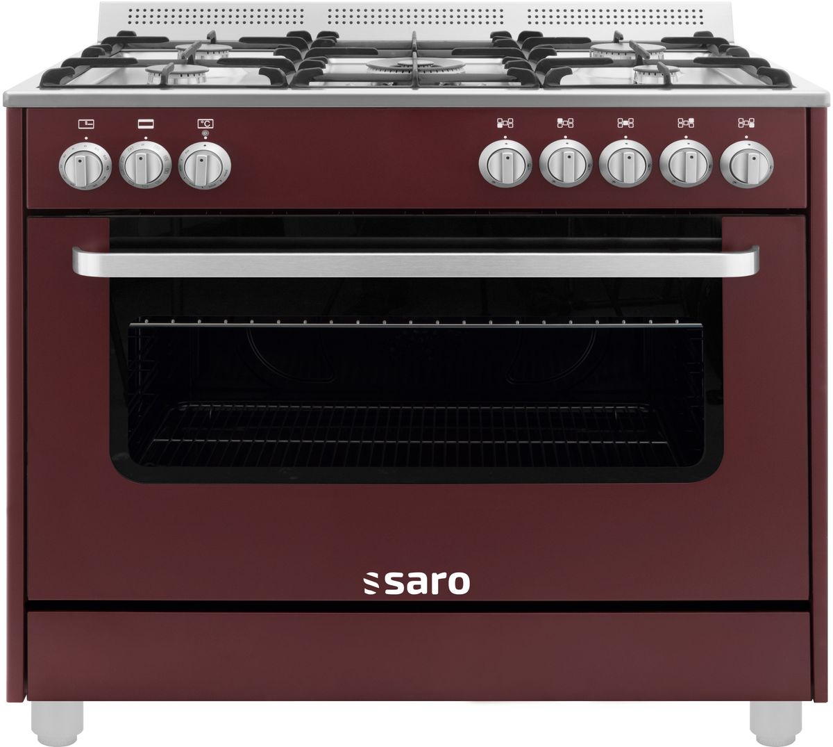 SARO Multifunktionskomfur gas/elektrisk model TS95C61LVI bordeaux