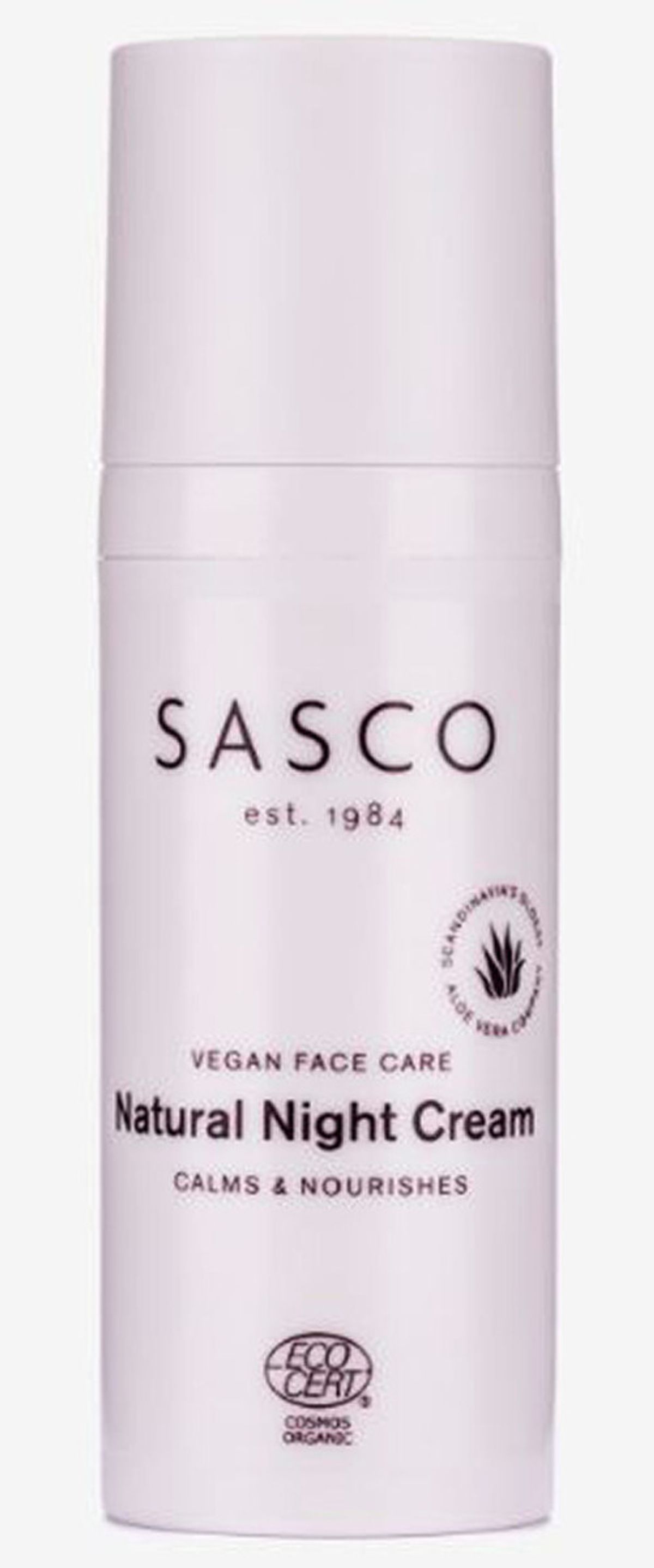 Sasco vegan face care natural night cream calms & nourishes 50ml