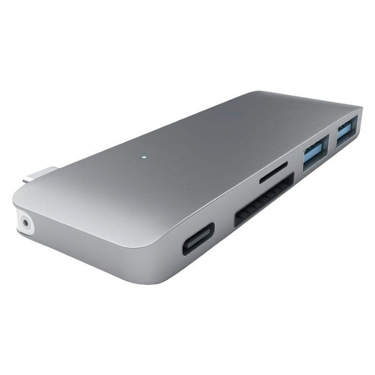 Satechi USB-C Pass Through USB Hub, 3-i-1, Space Grey