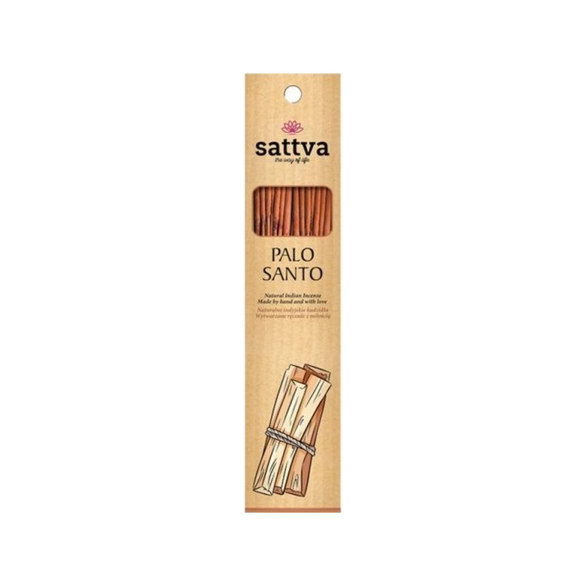 Sattva Naturlig Indisk Røgelse Naturlig Indisk Palo Santo Røgelse 15 Stk.