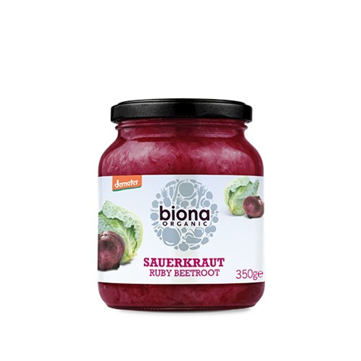 Sauerkraut m. rødbede Økologisk - 350 gram - Biona Organic