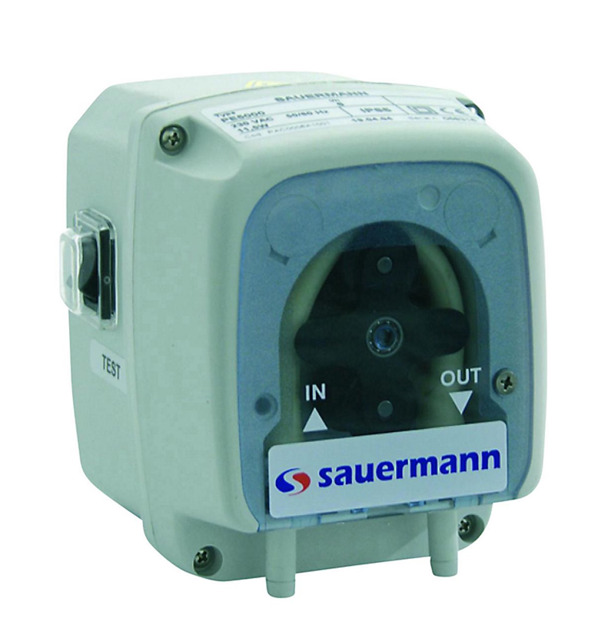 Sauermann PE-5000 Peristaltisk pumpe, 6 l/h, 30 dB, IP65, RAL 9010. Hvid