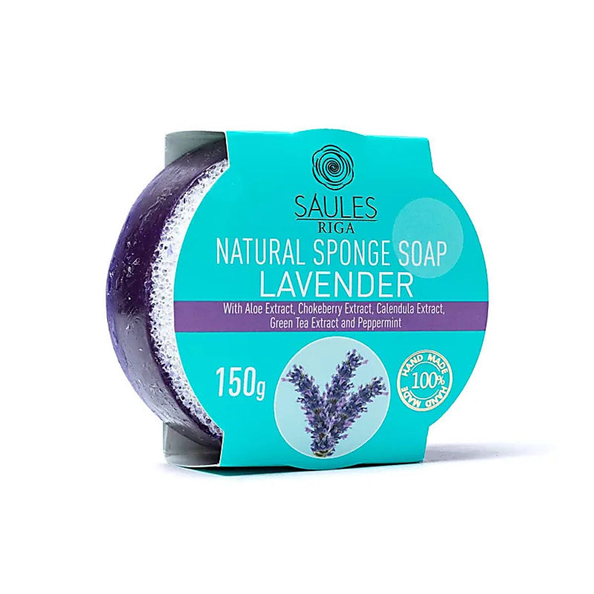 SAULES RIGA - SÆBESVAMP M. LAVENDEL - ØKOLOGISK & NATURLIG BODY SCRUB - Sæbe & svamp - SAULES RIGA - StudioBuus