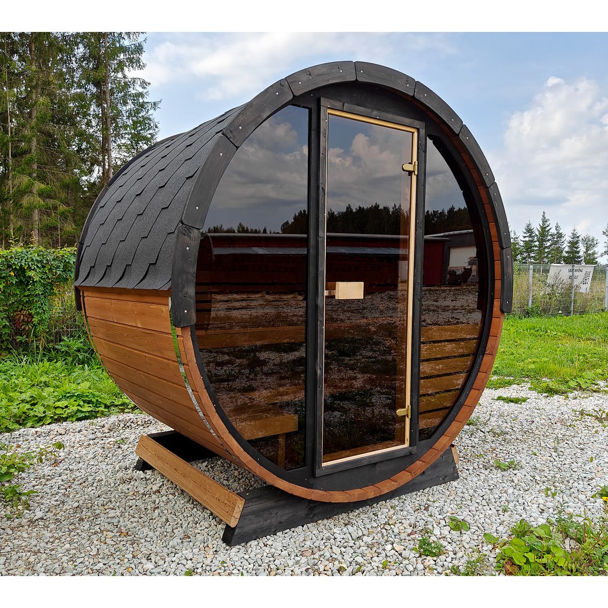 Sauna - Deluxe (KING SIZE FRONT - Færdigbygget) 160cm lang