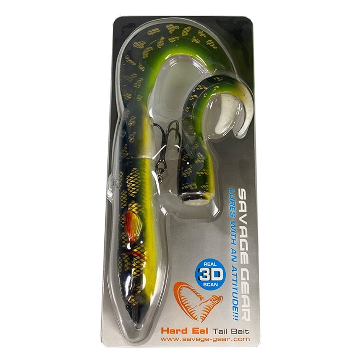 Savage Gear 3D Hard Eel Tail Bait, 40 g-burbout - Gummisfisk, shad, jig