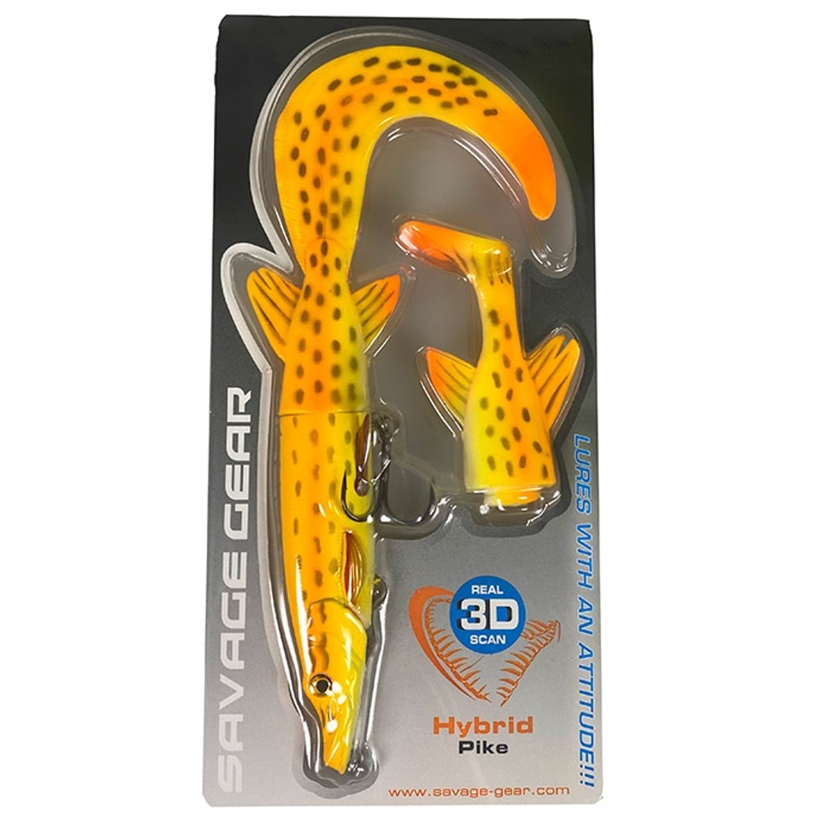 Savage Gear 3D Pike Hybrid, 45 g-albino pike - Gummisfisk, shad, jig