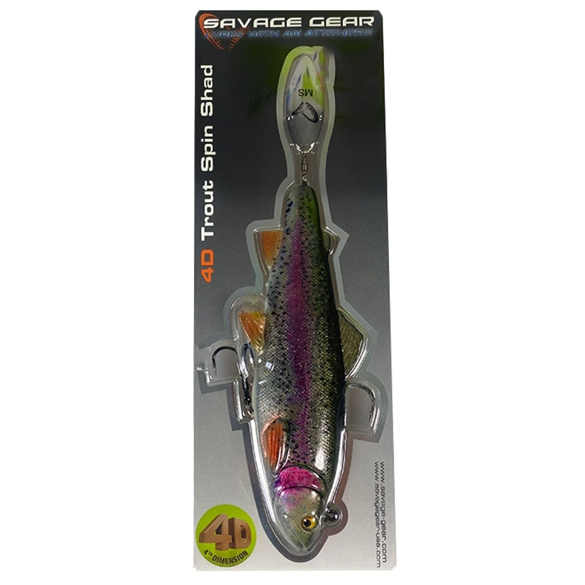 Savage Gear 4D Trout Spin Shad, 80 g - Gummisfisk, shad, jig