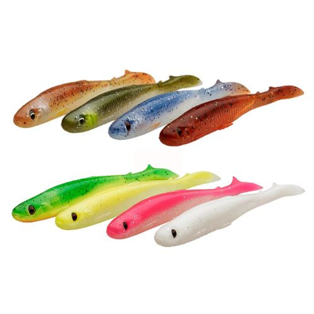 Savage Gear Slender Scoop Shad 4 stk. - Darkwater Mix