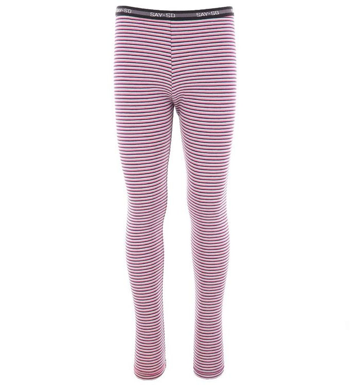 Say-So Leggings - Stripe - Rosa/Lilla/Turkis