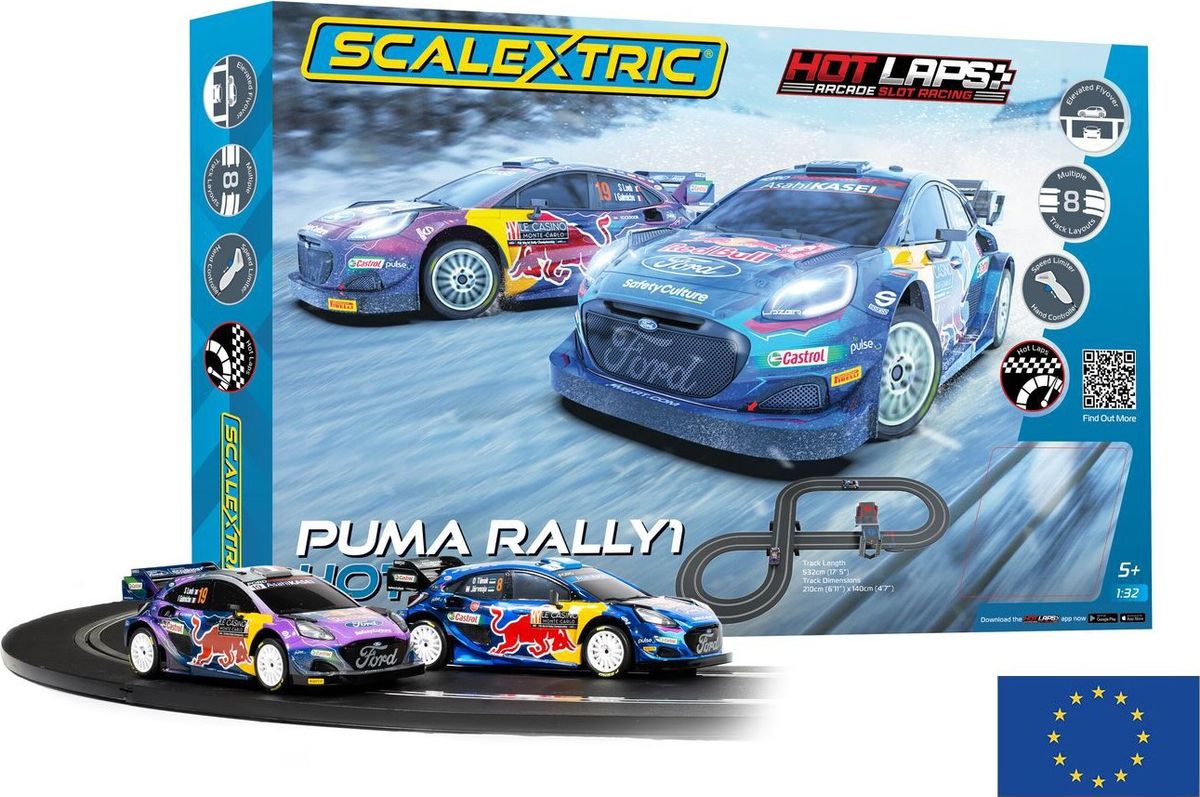 Scalextric Racerbane - Puma Rally Hot Laps Sæt - 1:32 - C1452p