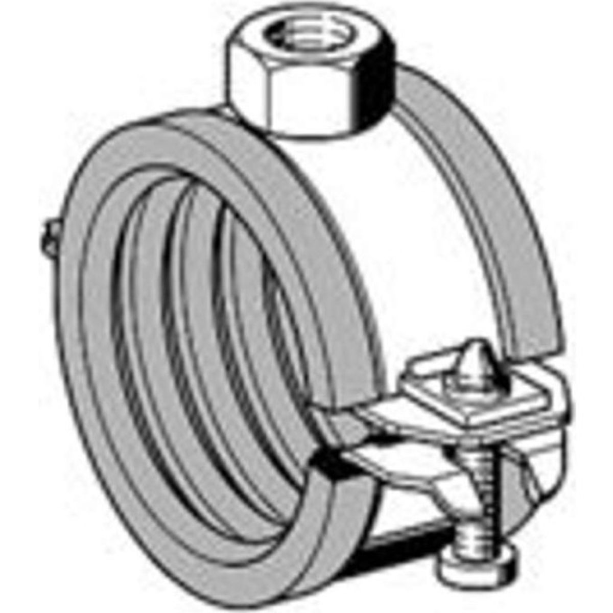 Scanclamp easyclip rørbøjle med gummiindlæg M8 (15 - 19 mm)