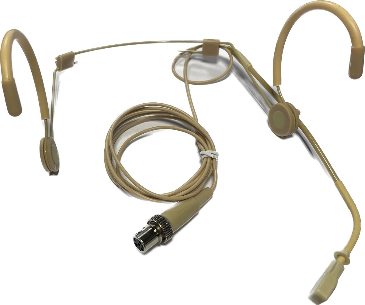 Scanmic HS8013-C4 Headset med Mipro 4pol Mini XLR stik (Nyre) - Beige