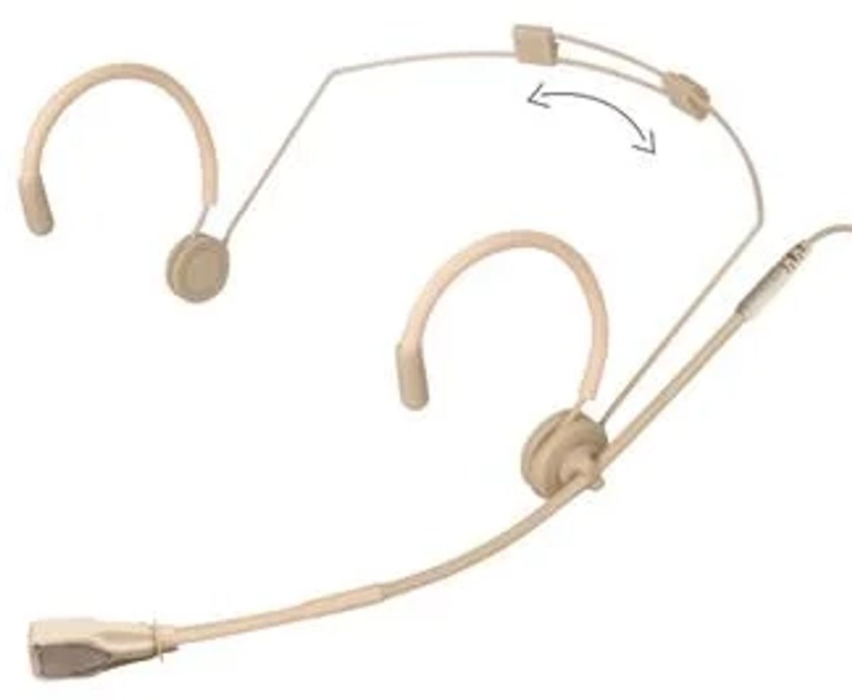 Scanmic HS8013-D4 Headset med Shure/JTS 4pol mini XLR stik (Nyre) - Beige