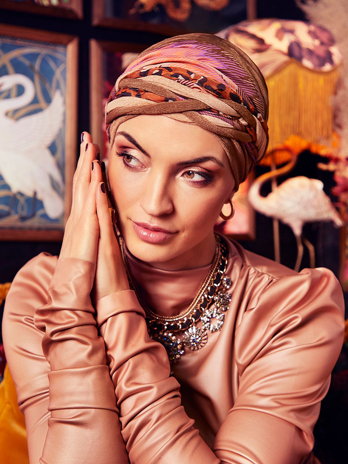 Scarlett Turban Set | Caramel & Bohemian Mix