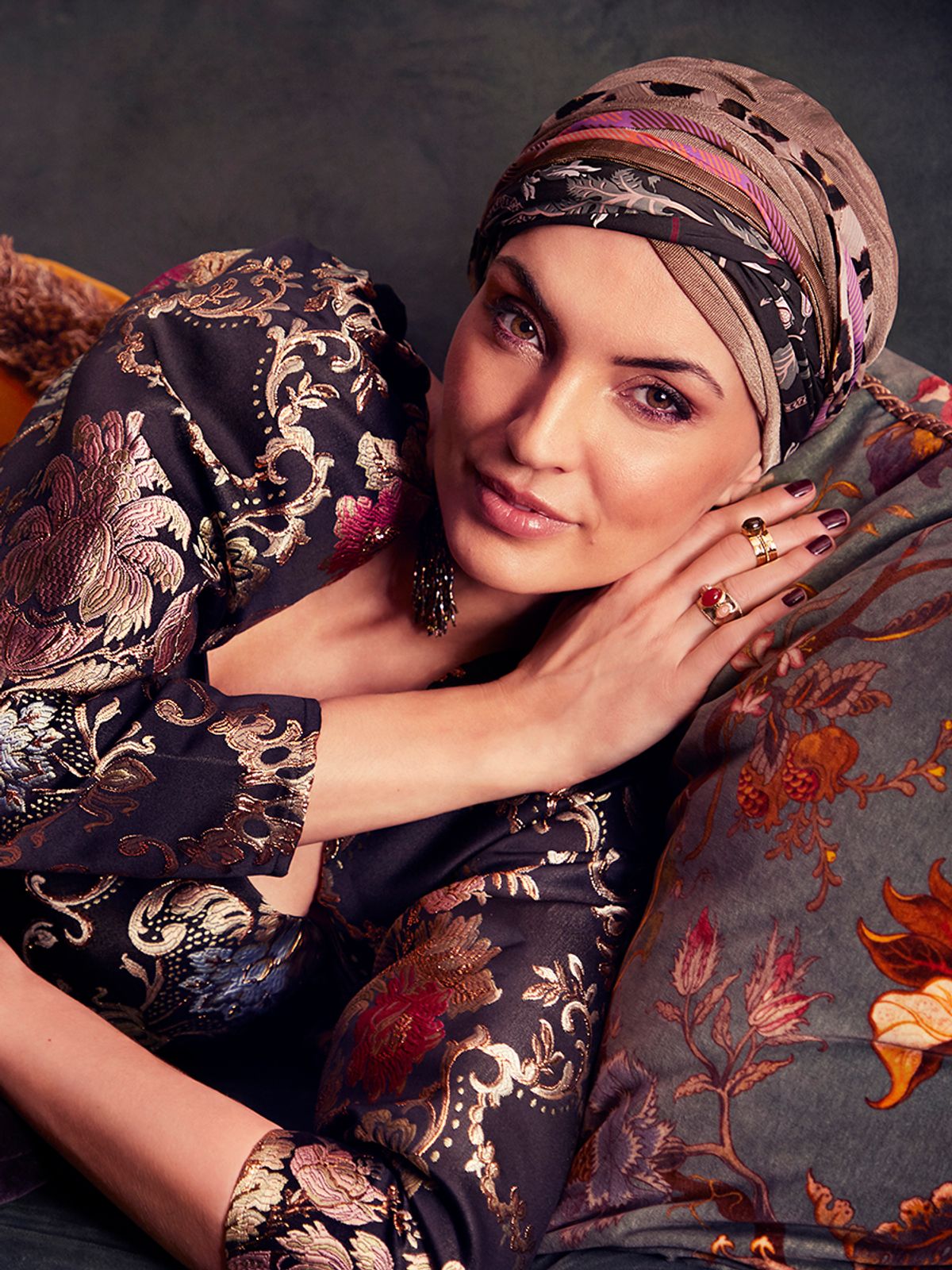 Scarlett Turban Set | Dark Beige & Exotic Mix