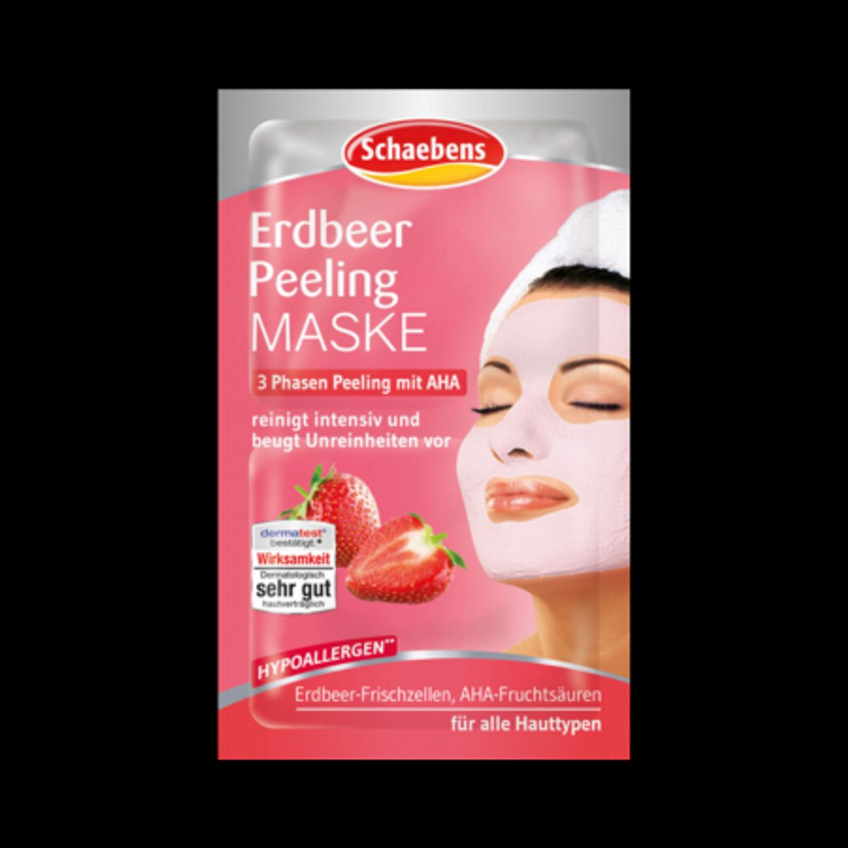 Schaebens Peeling Maske Jordbær 2x6ml