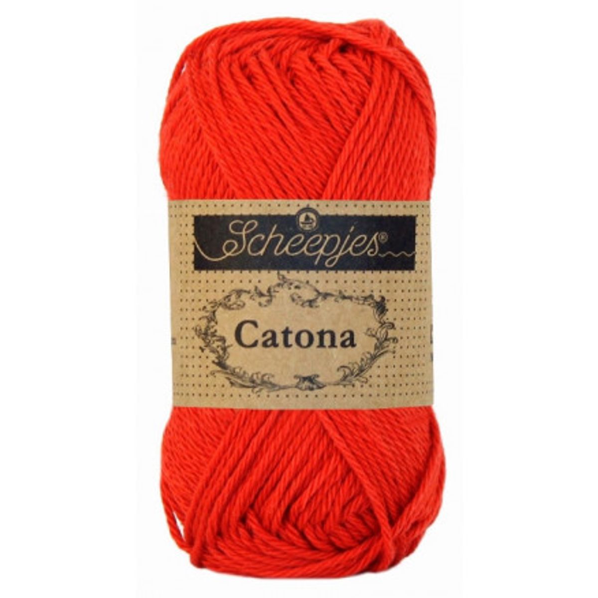 Scheepjes Catona Garn Unicolor 115 Hot Red