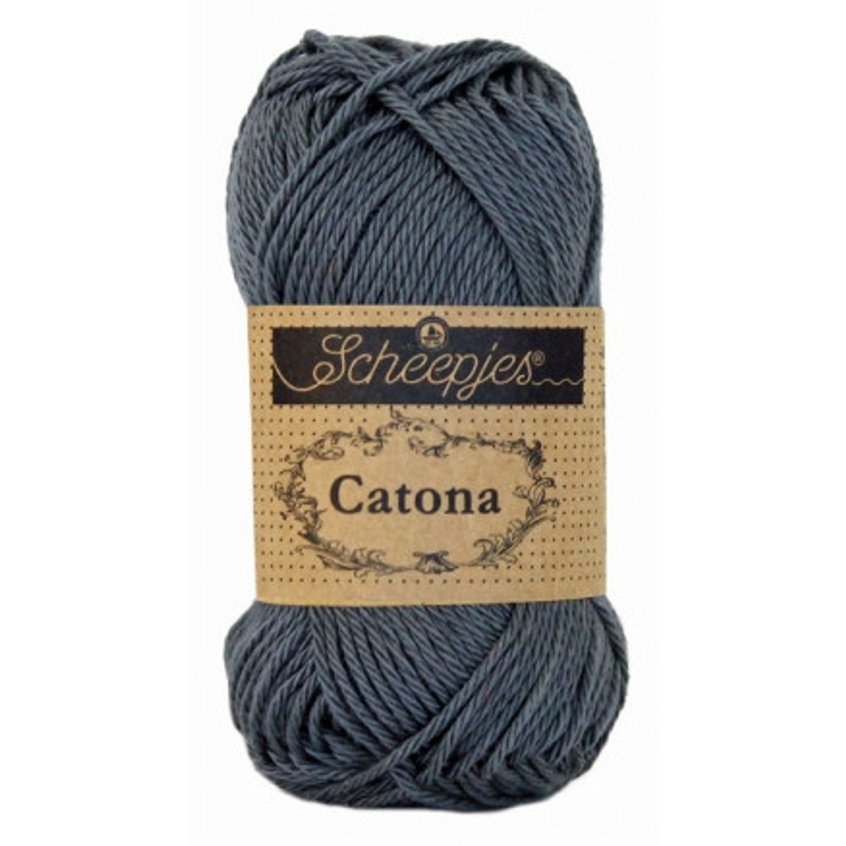 Scheepjes Catona Garn Unicolor 393 Charcoel