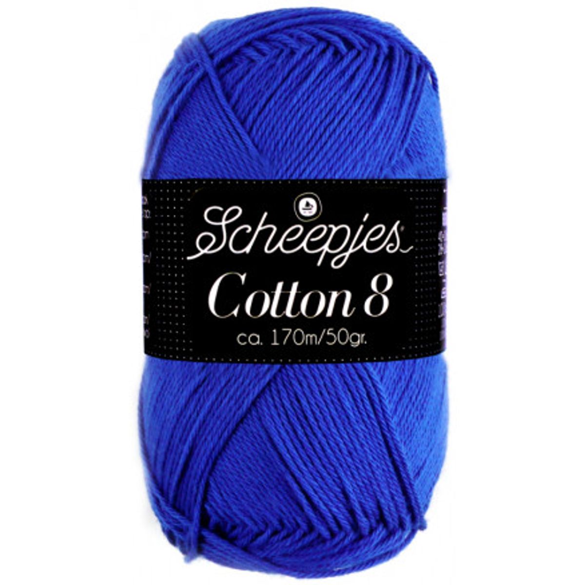 Scheepjes Cotton 8 Garn Unicolor 519 Koboltblå