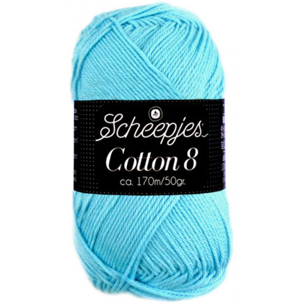 Scheepjes Cotton 8 Garn Unicolor 622 Lyseblå