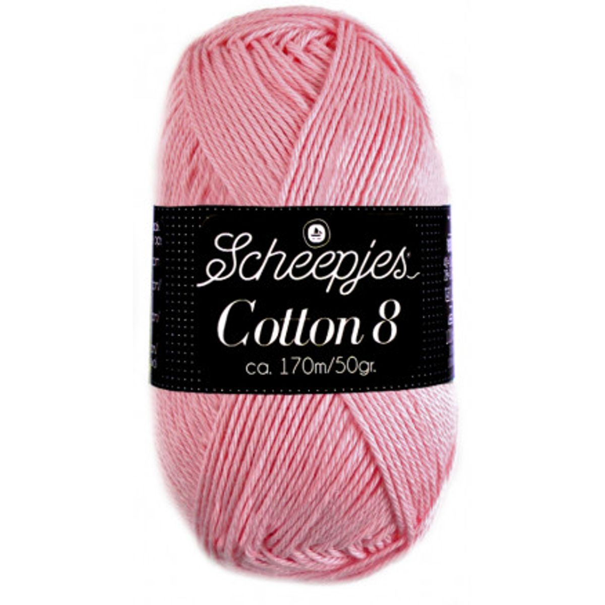 Scheepjes Cotton 8 Garn Unicolor 654 Lys Rosa