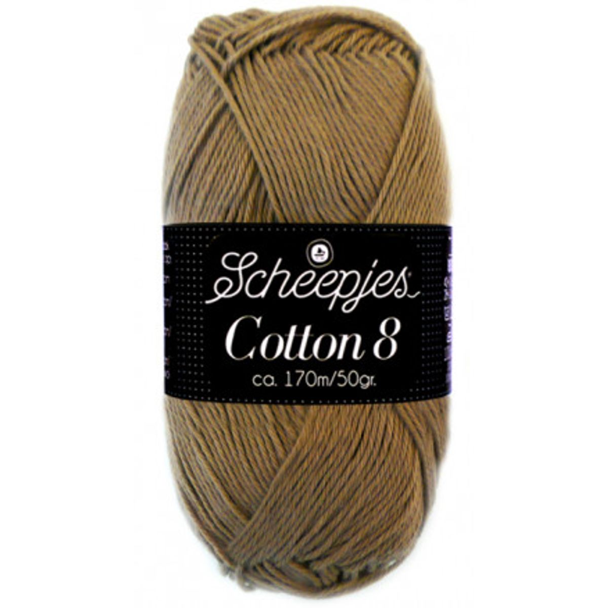 Scheepjes Cotton 8 Garn Unicolor 659 Lysebrun