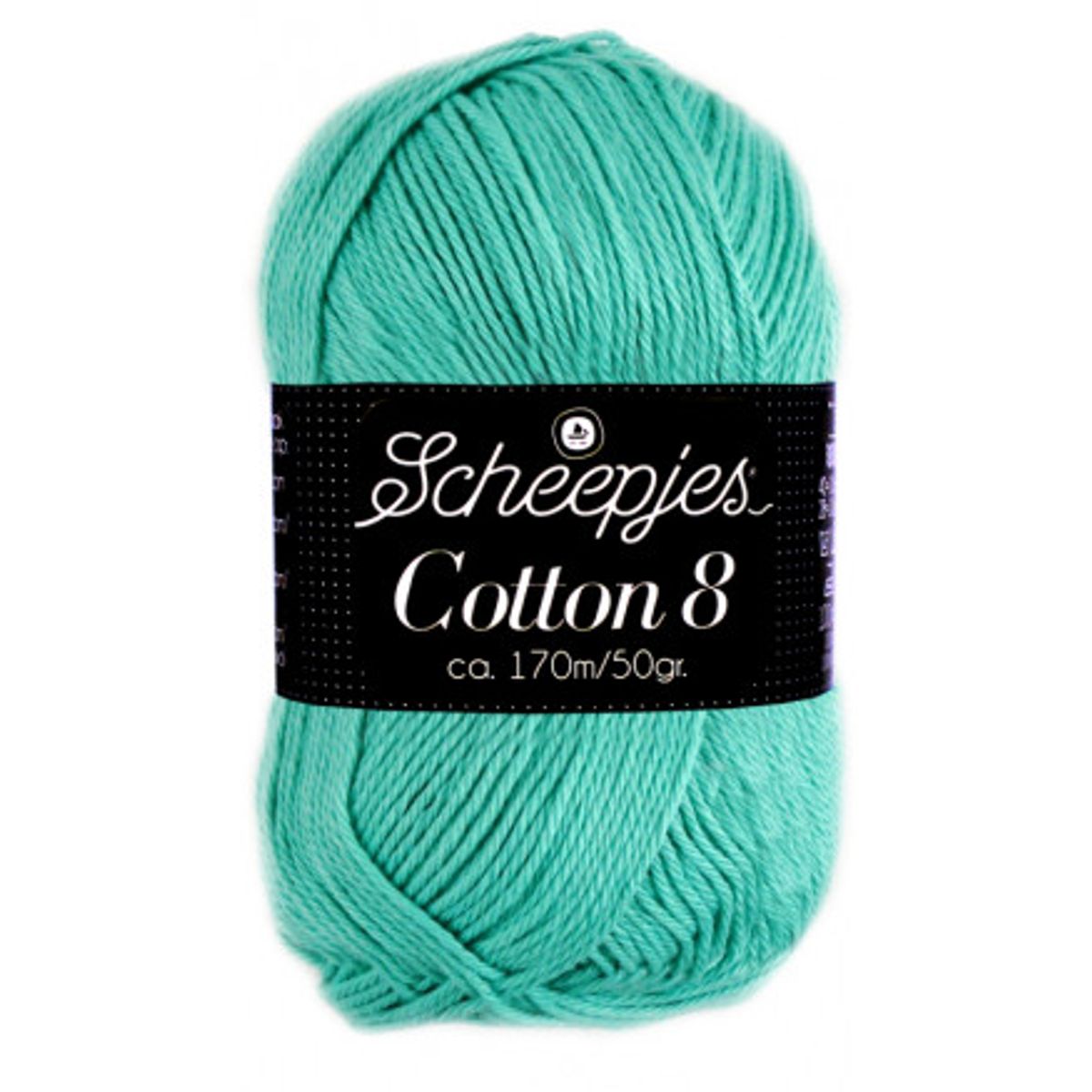 Scheepjes Cotton 8 Garn Unicolor 665 Søgrøn