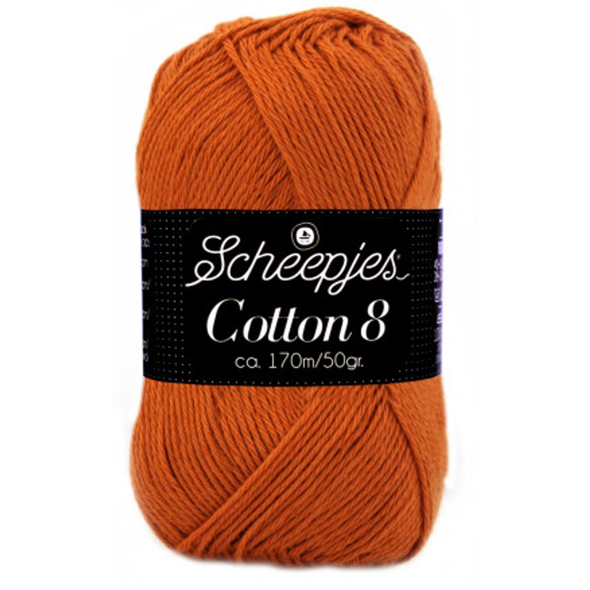 Scheepjes Cotton 8 Garn Unicolor 671 Brændt Orange