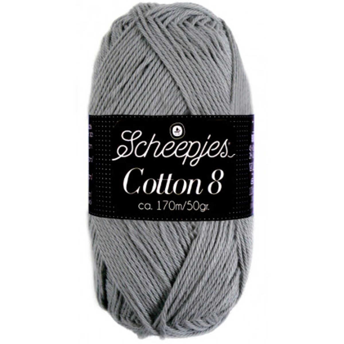 Scheepjes Cotton 8 Garn Unicolor 710 Grå