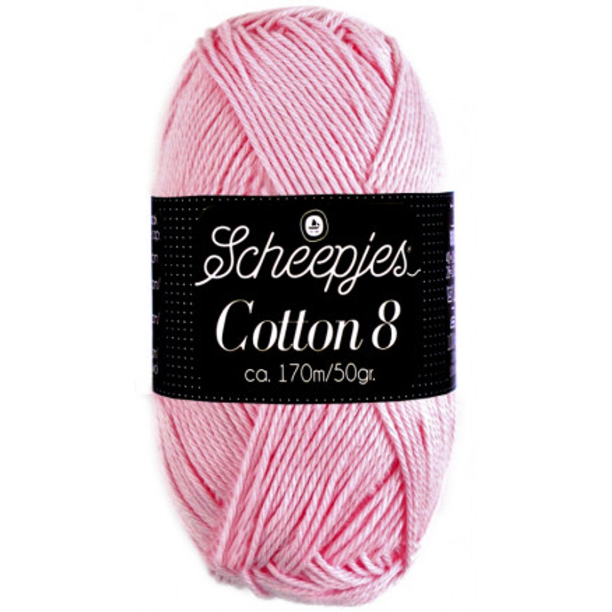 Scheepjes Cotton 8 Garn Unicolor 718 Lyserød