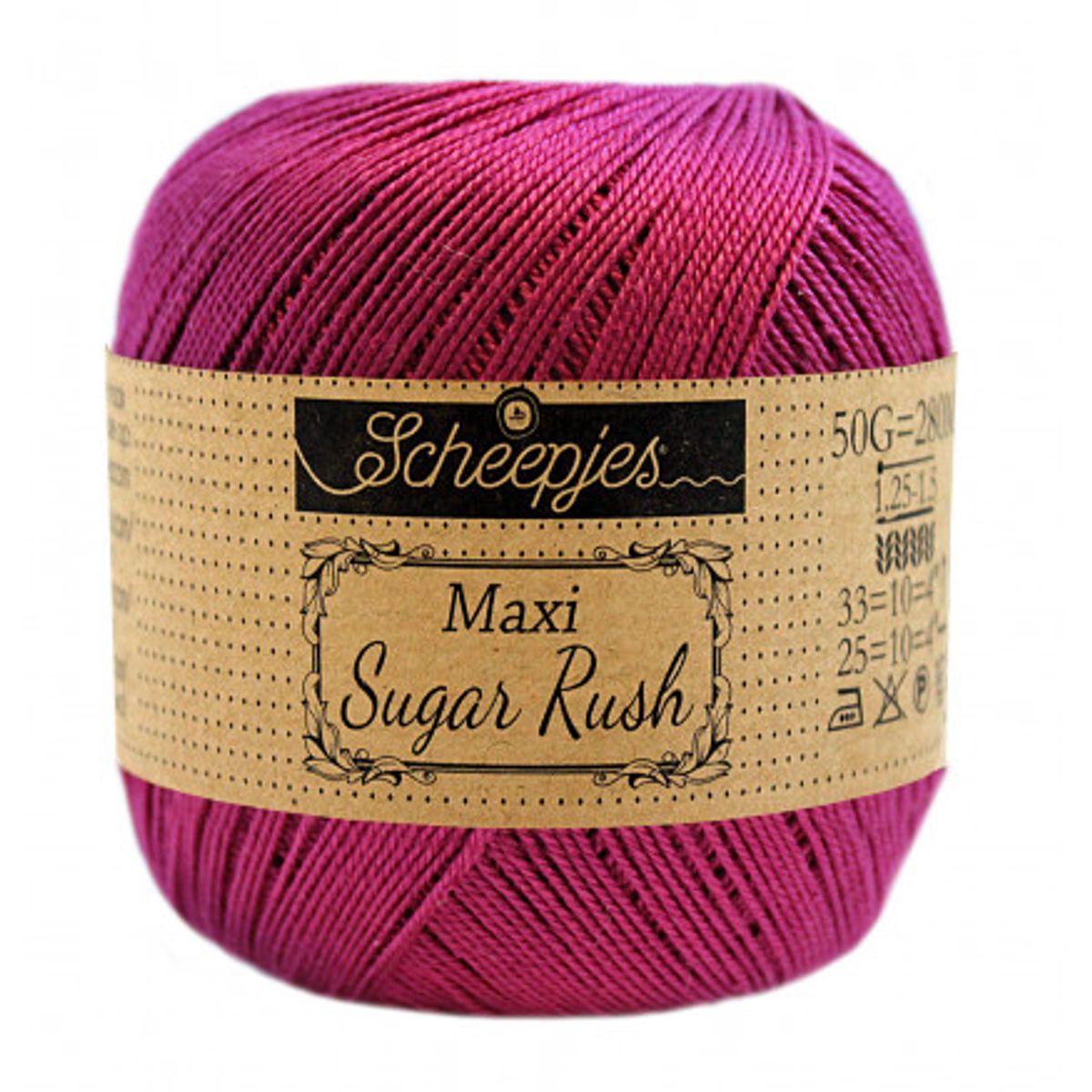 Scheepjes Maxi Sugar Rush Garn Unicolor 128 Tyrian Purple