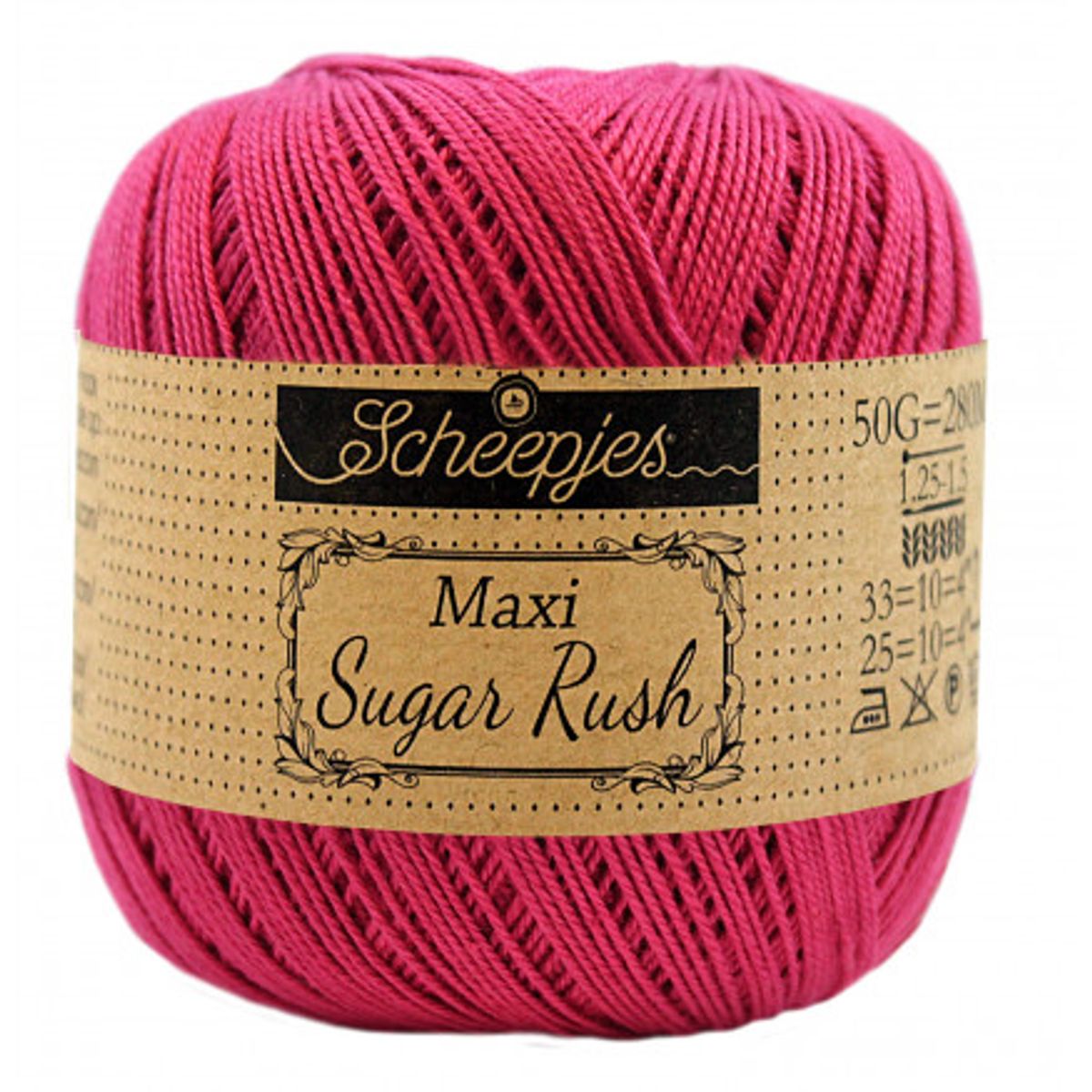 Scheepjes Maxi Sugar Rush Garn Unicolor 413 Cherry