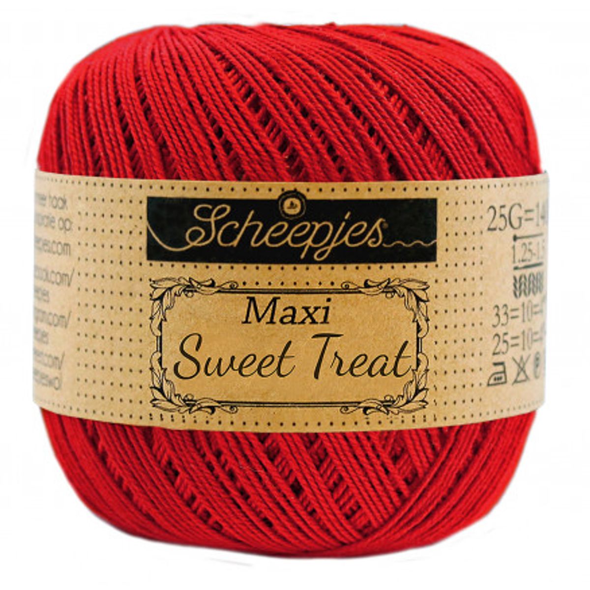 Scheepjes Maxi Sweet Treat Garn Unicolor 722 Red