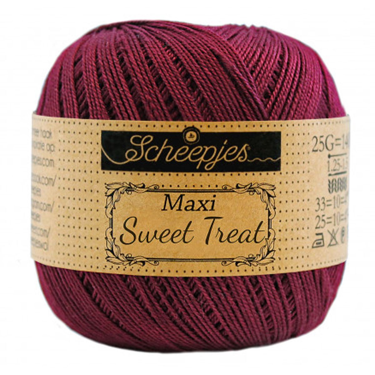 Scheepjes Maxi Sweet Treat Garn Unicolor 750 Bordeau