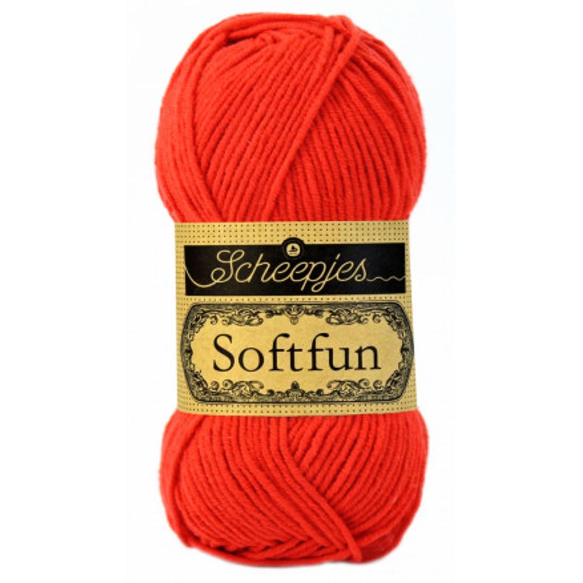 Scheepjes Softfun Garn Unicolor 2410 Lys Rød