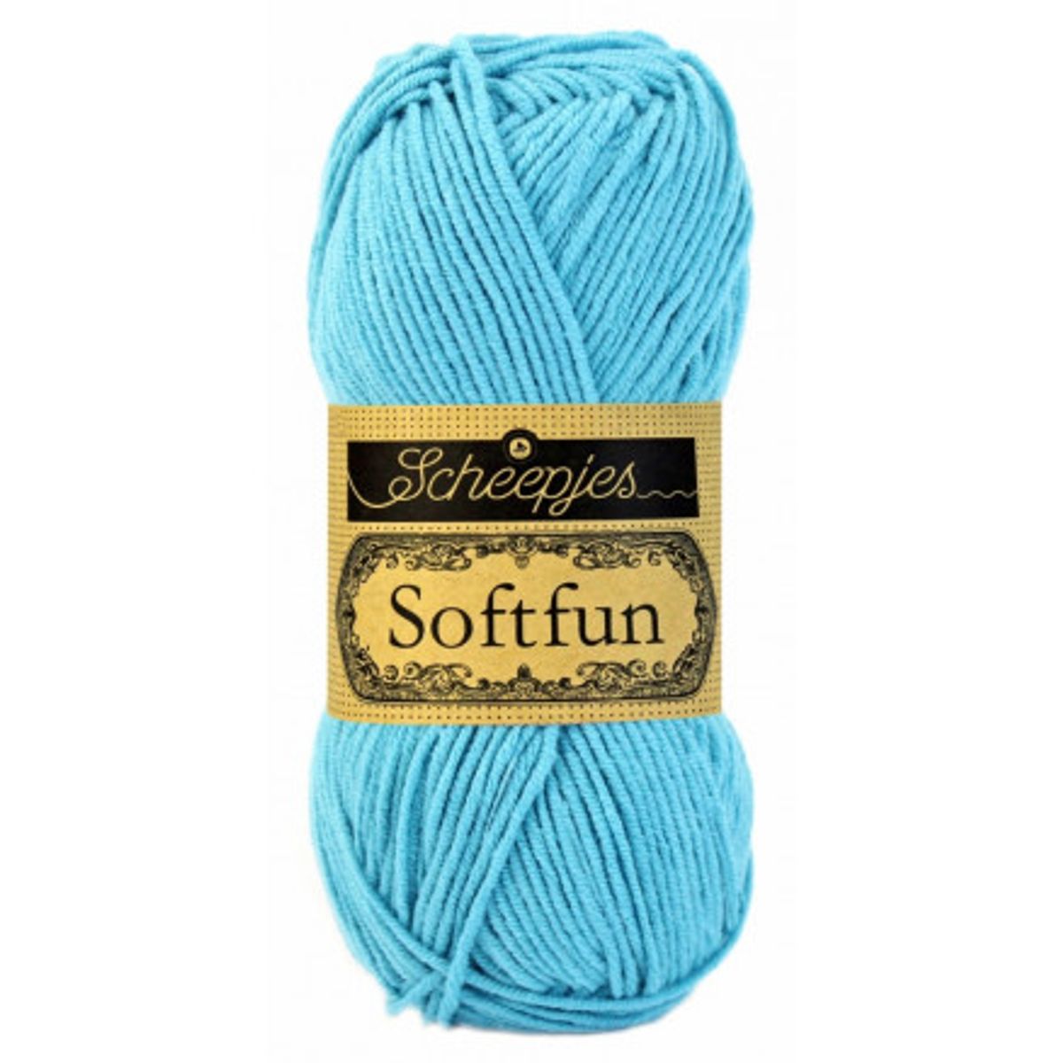 Scheepjes Softfun Garn Unicolor 2423 Lys Turkisblå