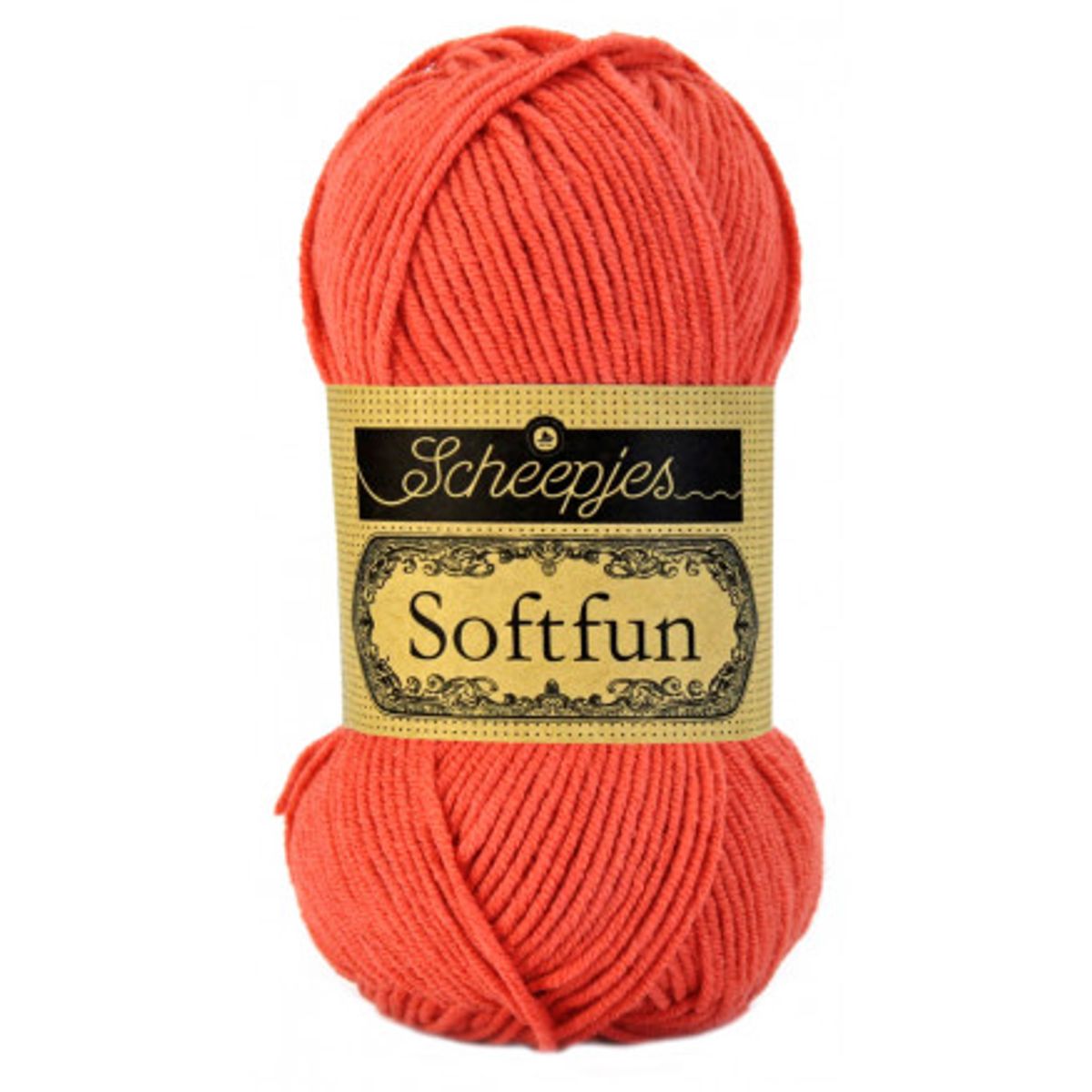 Scheepjes Softfun Garn Unicolor 2449 Mørk Fersken