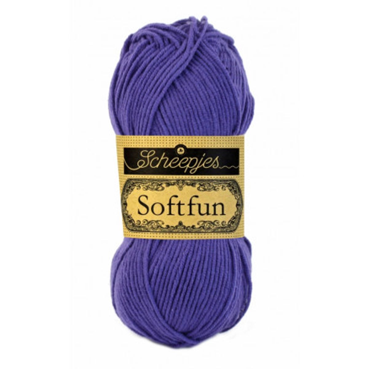 Scheepjes Softfun Garn Unicolor 2463 Mørk Lilla