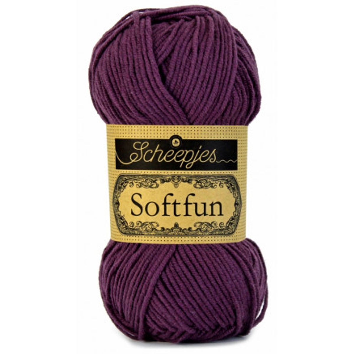 Scheepjes Softfun Garn Unicolor 2493 Aubergine