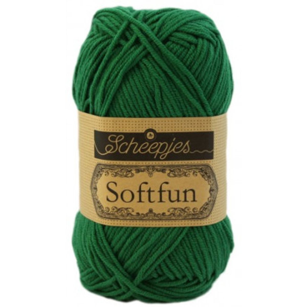 Scheepjes Softfun Garn Unicolor 2535 Mellemgrøn